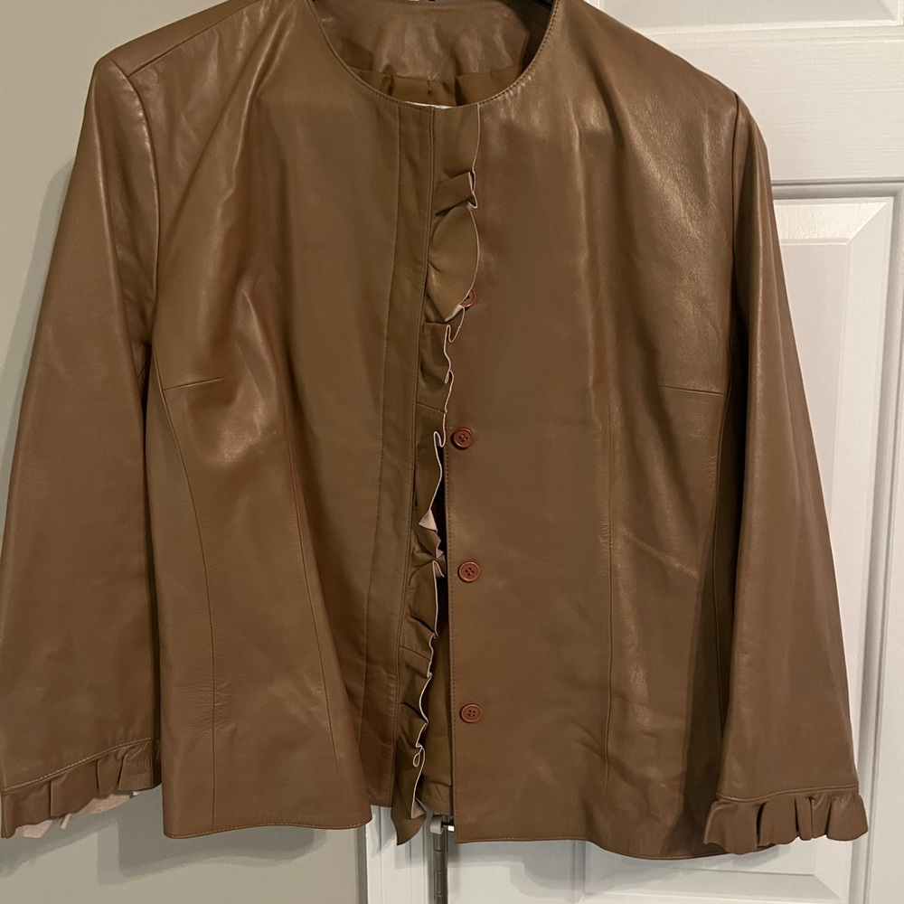 Victoria's Secret Tan Leather Jacket